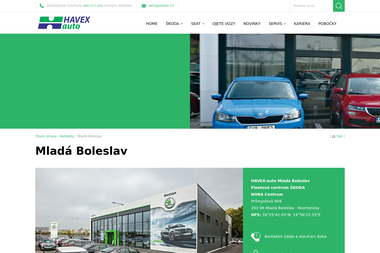 HAVEX-auto s.r.o. - Autorizovaný prodejce ŠKODA - Operativní leasing Kosmonosy