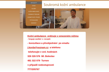 Soukromá kožní ambulance MB, s.r.o.- MUDr. Jiří Korda - Dermatolog Mladá Boleslav Iii