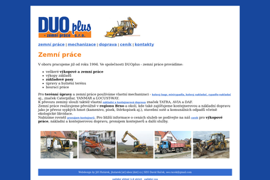 DUO plus-zemní práce, s.r.o. - Zemní práce Brno