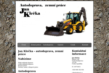 Jan Klečka - Autodoprava, zemní práce - Zemní práce Ledenice