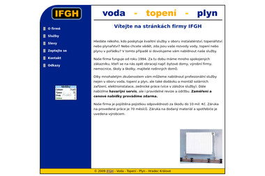 IFGH topení - voda - plyn - Instalatér Hradec Králové