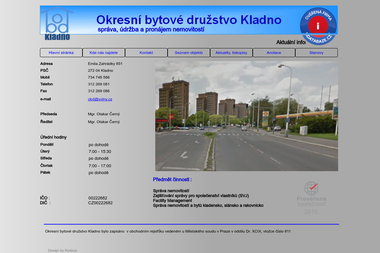 Okresní bytové družstvo Kladno - Správa a údržba nemovitostí i pro SVJ - Instalace Kladno-Rozdělov