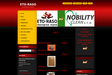ETO-RASO, ekologická topiva - Dřevěné brikety Zlechov