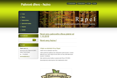 RAPEL, spol. s r.o. - výroba a prodej palivového dřeva a řeziva - Dřevo Rakovník-Rakovník Ii