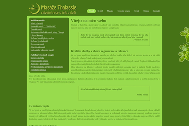 Thalassie masáže - Masáže Ústí Nad Labem