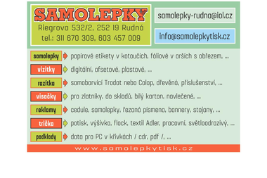 Vébr Alexandr - SAMOLEPKY - Tiskárna Rudná